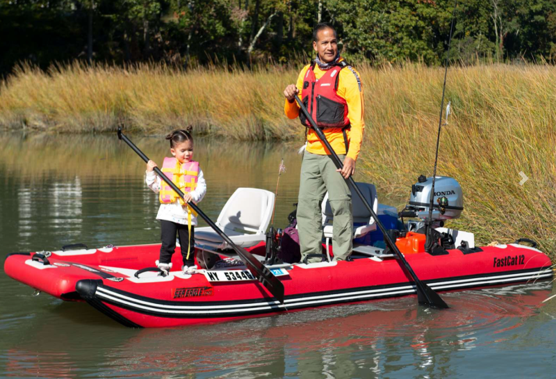 Sea Eagle FastCat 12' Swivel Seat Canopy Package Inflatable Boat