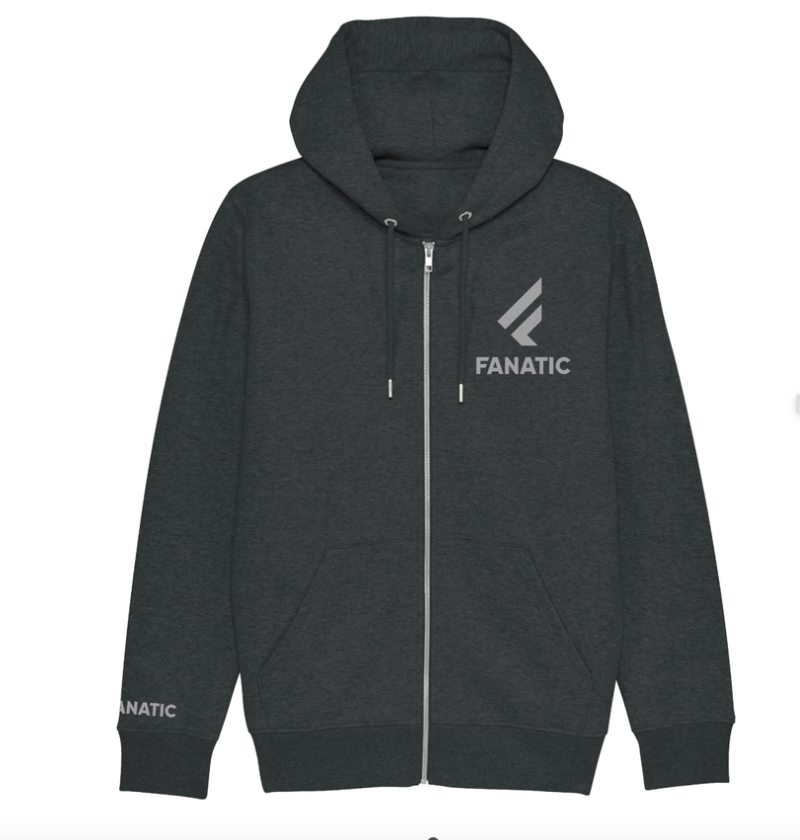 Fanatic Hoodie Zipped Unisex Dark Heather Grey