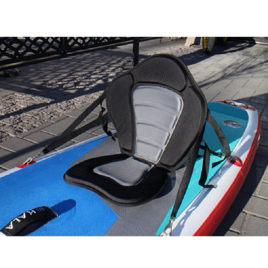 Kayak/SUP seat featured on inflatable paddle board