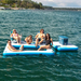 Five adults on Solstice Rec Inflatable Dock with  removable insert holding cooler