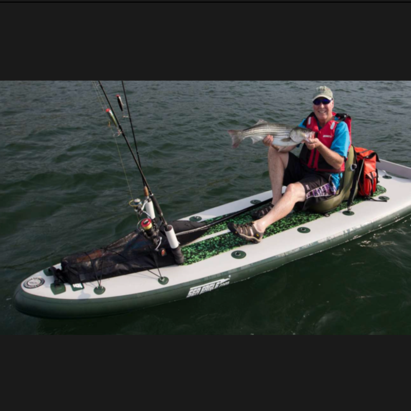 Angler enjoys large catch on his Sea Eagle Fishing Inflatable Stand Up Paddle Board